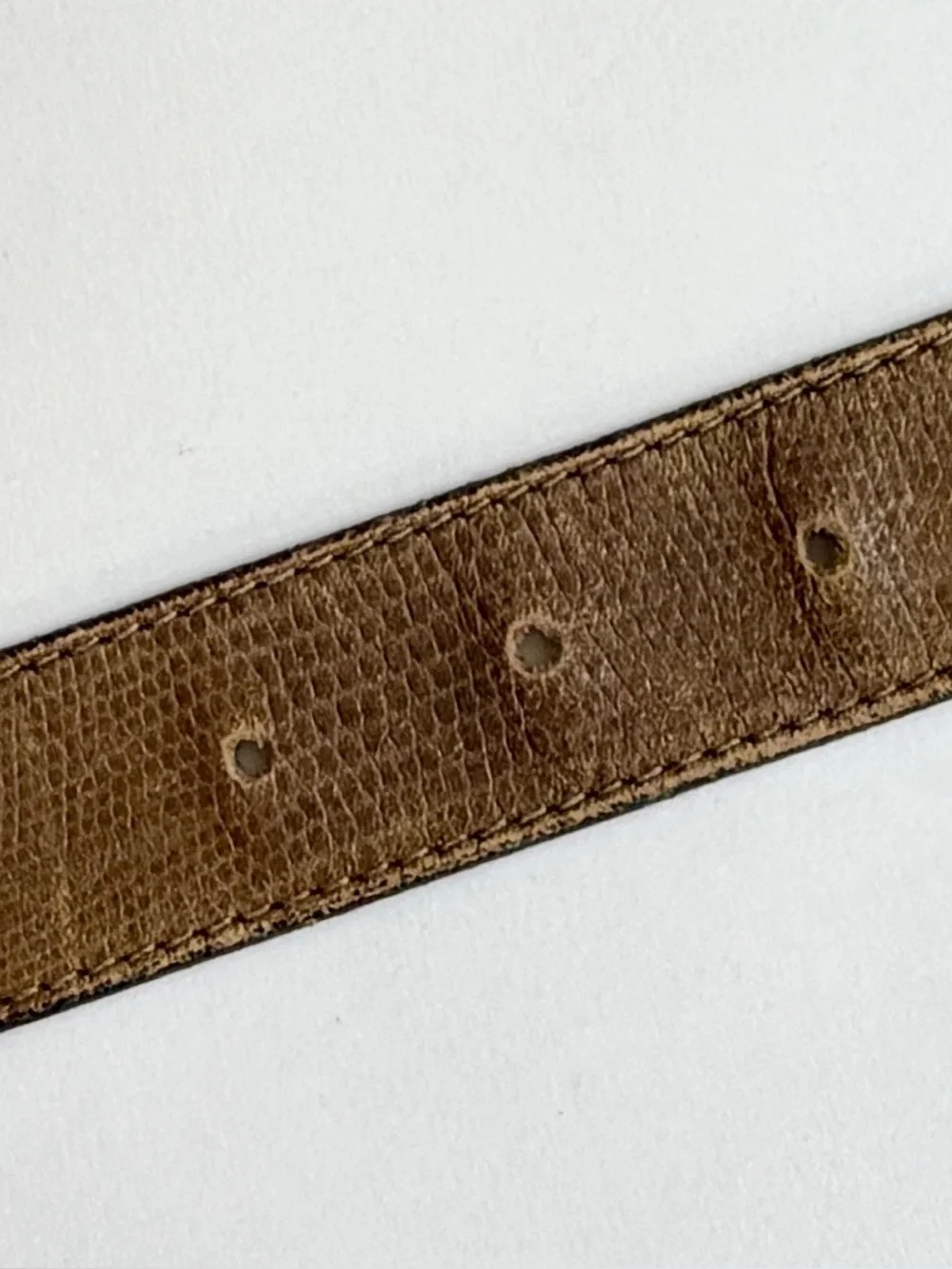Vintage 80s Gianni Versace Brown Leather Belt Made in Italy